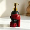 200ml Dispensing Bottle, Smooth Foaming Artistic Black Red Design Soap Bottle, Large Capacity Soap Dispenser for Bathroom Decor