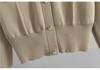 European Casual Knitwear Two-Piece Set: French Style Sweater Cardigan and Skirt for Women - Autumn/Winter Collection