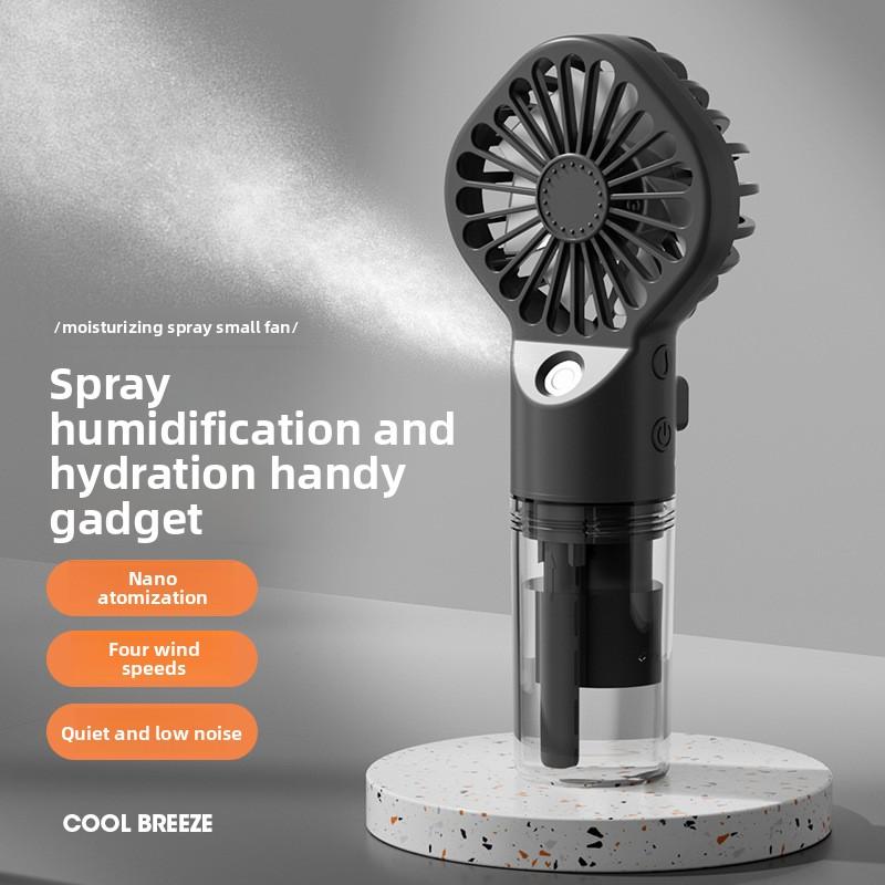 2 in 1 Humidifier Fan Mini Handheld Mist Fan Portable USB Rechargeable Handheld Fan with Humidifier Mini Water Spray Hand Fan