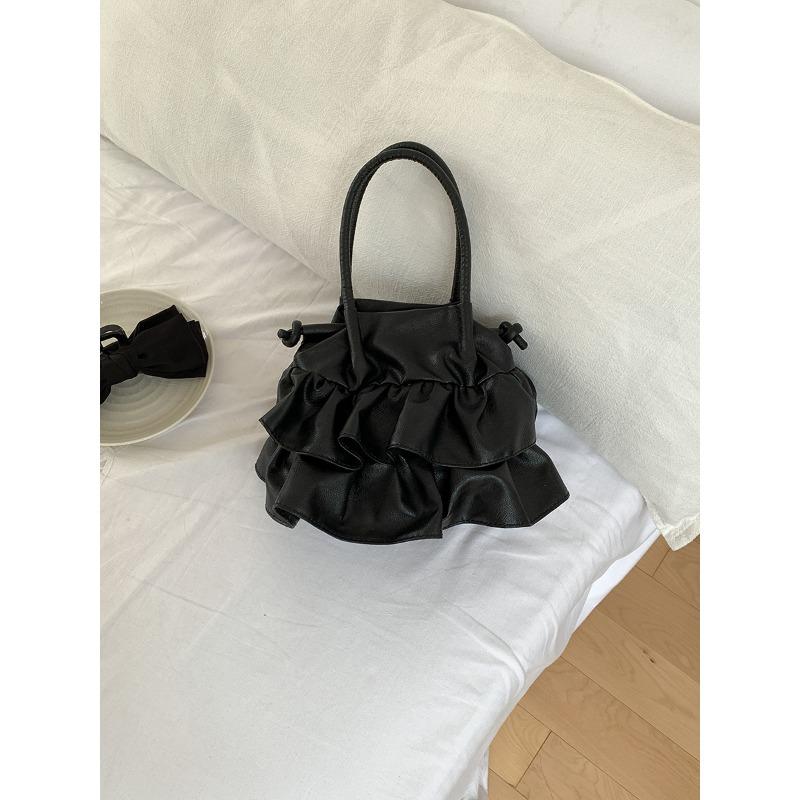 Spring Niche Design Lotus Edge Portable Pleated Bag Soft Messenger Bag Creative Fashion New Shoulder Bag Women