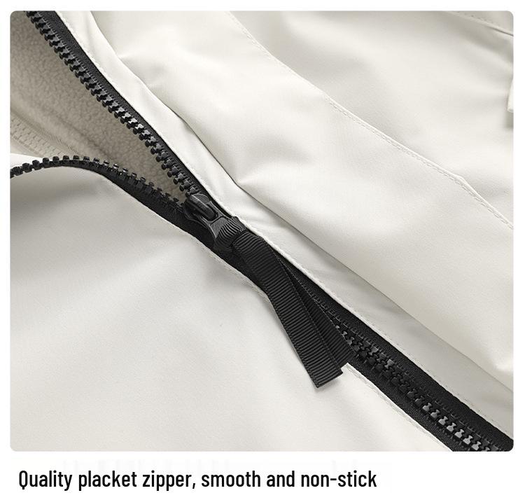 Unisex 3-in-1 Outdoor Jacket: Windproof, Waterproof, Detachable Fleece Liner – Ideal for Autumn/Winter Mountaineering.