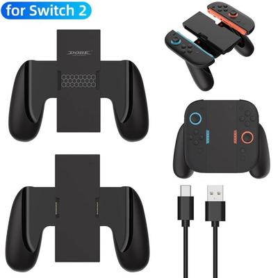 Controller Grip Handle Gamepad Joypad Support Type-C Charging Handle Bracket Holder for Nintendo Switch 2 Joy-Con Accessories