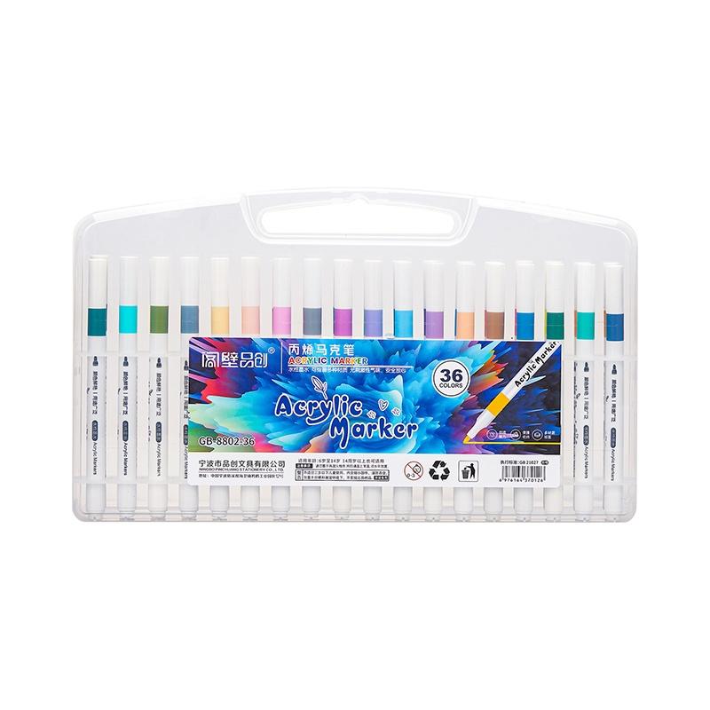 Acrylic Paint Marker Set Odorless Water Based 12/24/36/48/60Pcs for Holiday Decoration DIY Handcraft Making