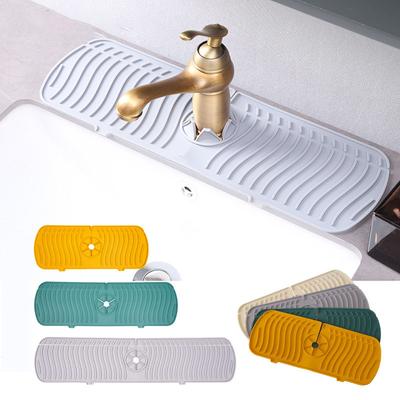 3 Size Kitchen Silicon Faucet Absorbent Mat Sink Anti-Splash Countertop Protect  Bathroom Soap Drainer Box Rack Draining Pad