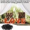 50 Pieces Gazebo Curtain Track Heavy Duty Drapery Hooks Windproof Invisible Netting Hanger Outdoor Gazebo Hardware for Camping