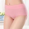 Sexy mid-waist 95% cotton women's briefs in solid colors