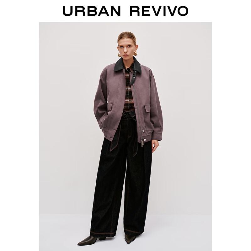 

UR Women s Winter Patchwork Lapel Coat L