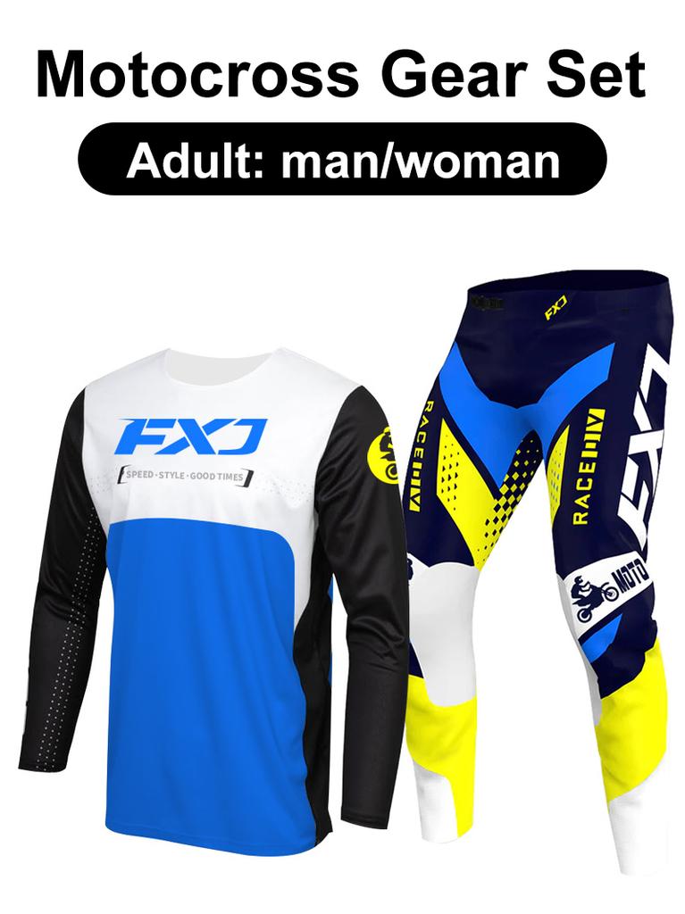 Motocross-Ausrüstungsset Enduro Cross Trikot Hose Sets Racer Ausrüstungsset Offroad Herren Sets Damen Berg Downhill Motorrad MX