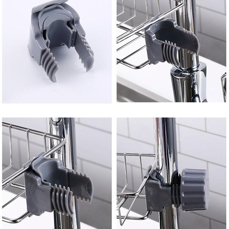 Spazio cucina Lavello in alluminio Scarico Spugna Portaoggetti Rubinetto Portasapone Scolapiatti Mensola Cestino Organizzatore Accessori per il bagno