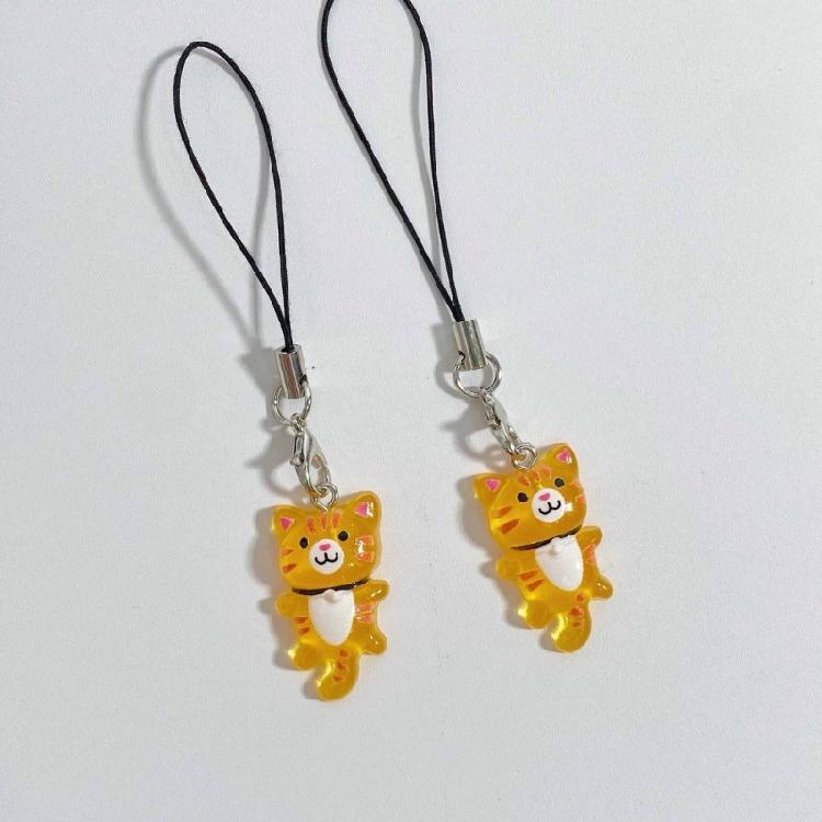 Creative Cat Keychain Soft Resin Key Holder Multifunctional Phone Charm Suitable for Everyday Use and Special Occasions