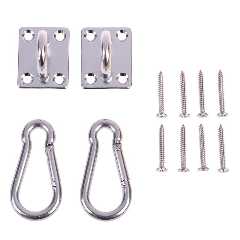 2 sady nástěnných háčků ve tvaru písmene U na strop z nerezové oceli Heavy Duty Houpací základna