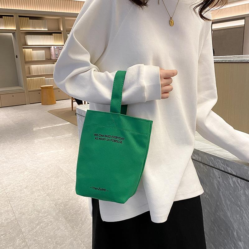 Simple Casual Handbags Canvas Shoulder Crossbody Bags Large Capacity Shopper Bag Letters Shoulder Crossbody Bags Purse