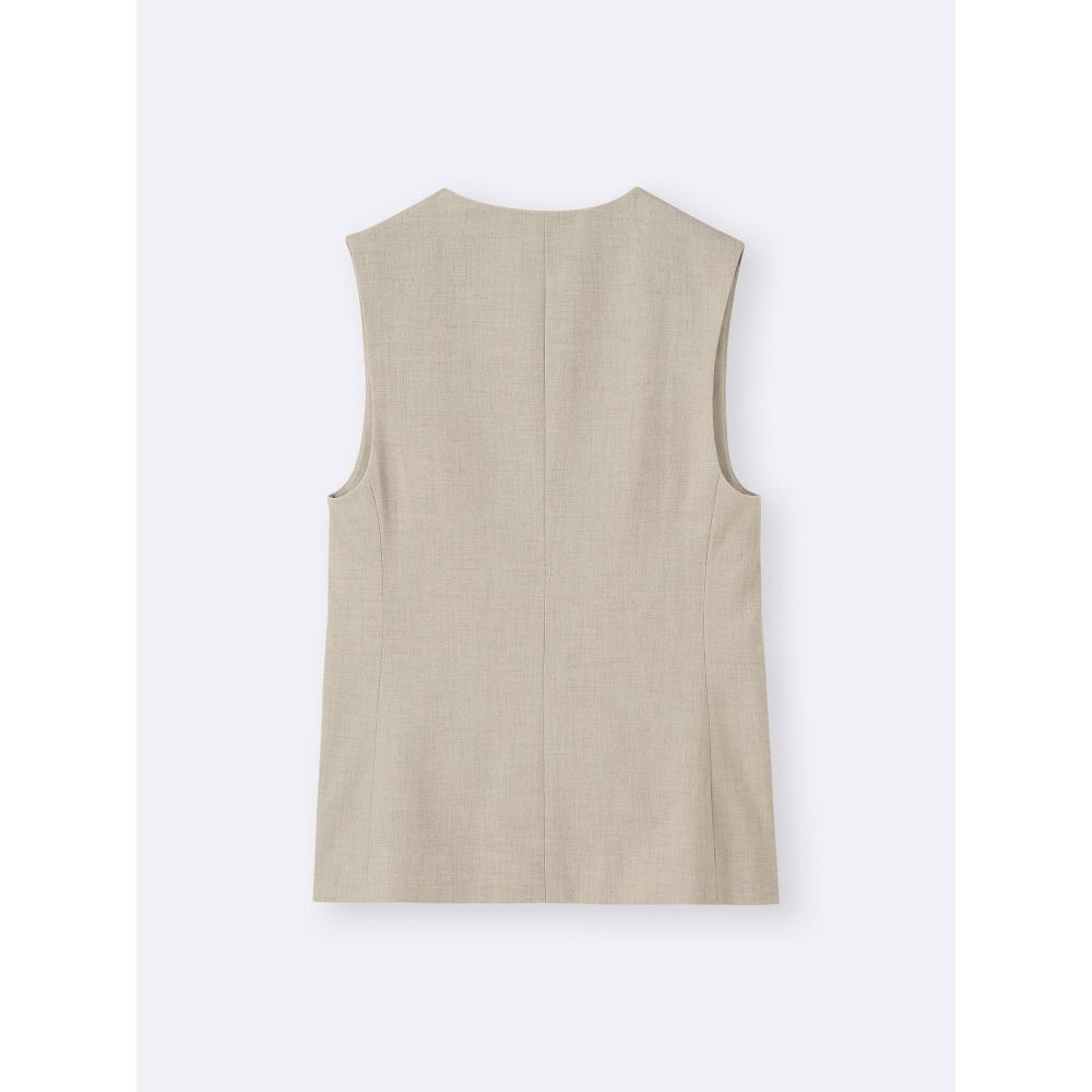 Gu By Uniqlo Collarless Vest Z  Can Be Set Up 