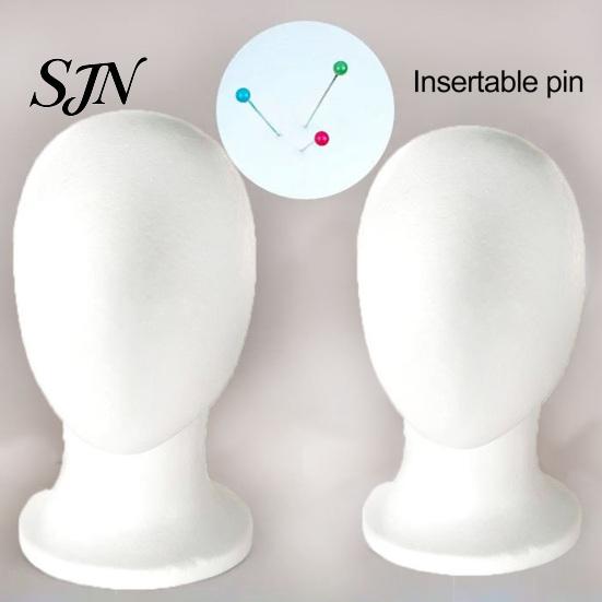 Hairdressing Training Head Foam Mannequin for Wigs, Lightweight Wig Display Stand with Stable Base Styling Trimming Professional Salon Use and Cosplay