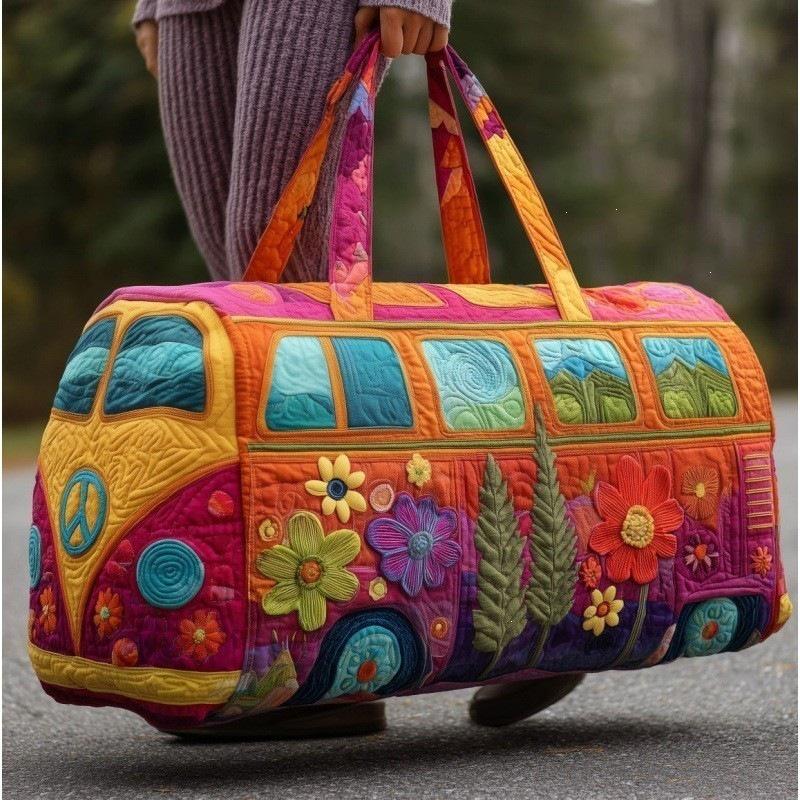 3D VW Bus Retro Travel & Gym Bag: Trendy Short-Distance Fashion