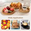 1PC Rattan Strap Handle Storage Basket Bread Snack Fruit Handwoven Tray Outdoor Coffee Afternoon Tea Picnic Kitchen Household