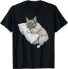 Lustige schläfrige französische Bulldogge Frenchie Pyjama Herren Damen Geschenk Unisex T-Shirt