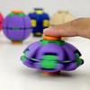 New Creative Stress Relief Finger Toy - Press to Transform and Spin Fidget Gyro - Anxiety Relief Sensory Novelty Gift