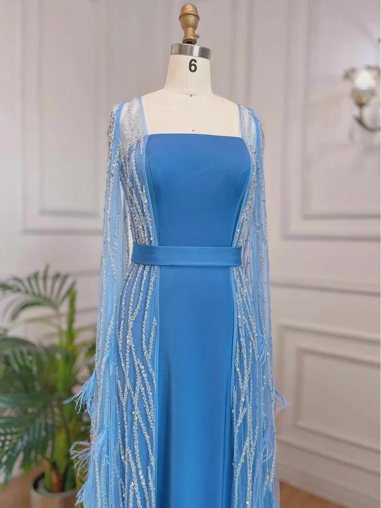 Elegant Cross-Border European-American Long Evening Dress for Banquets and Performances