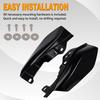 PBYMT Mid Frame Air Deflector Compatible For Harley Touring Road King Street Electra Glide 2009-2024 (Vivid Gloss Black)