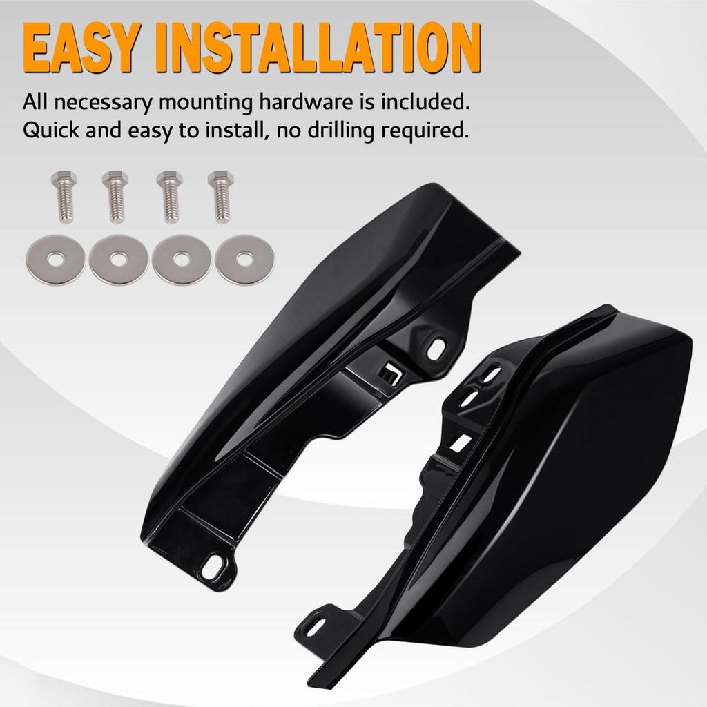 PBYMT Mid Frame Air Deflector Compatible For Harley Touring Road King Street Electra Glide 2009-2024 (Vivid Gloss Black)