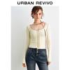 Women's Casual Contrast Lace Button-Trim Long-Sleeve T-Shirt