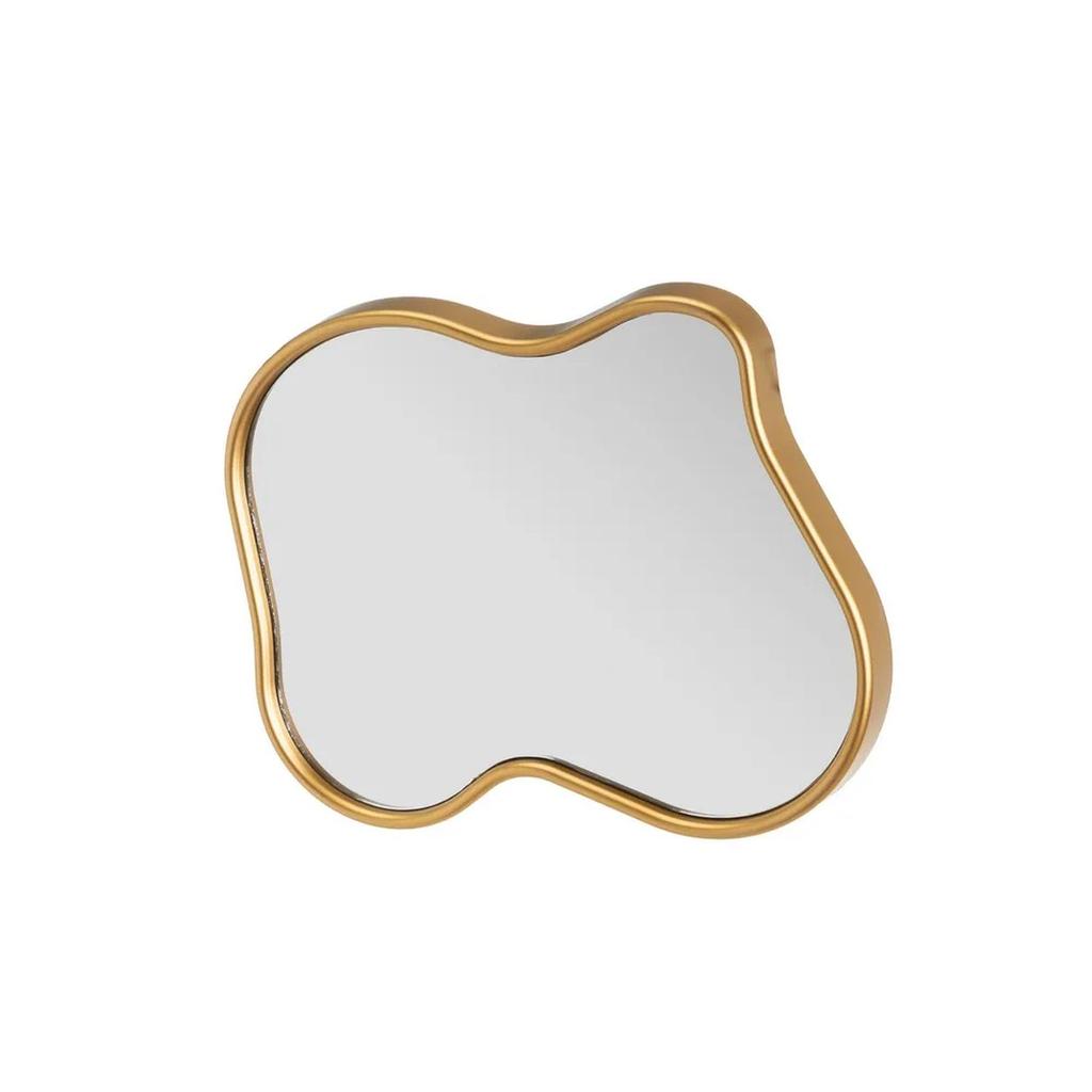 Set Of 3 Gold Wall Mirrors.