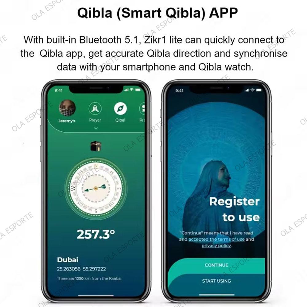 Qibla Smart Zikr Ring Praise Tasbih Tally Electronic Digital Counter for Muslims Prayer Time Vibration Reminder Waterproof