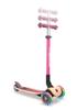 GLOBBER Kickboard Flash Light 3 Wheels Wood Deck Foot Brake Outdoor Play Kids Vehicle Kick Scooter Navy Pink WLGB436110 Primo/Foldable/Wood/Light
