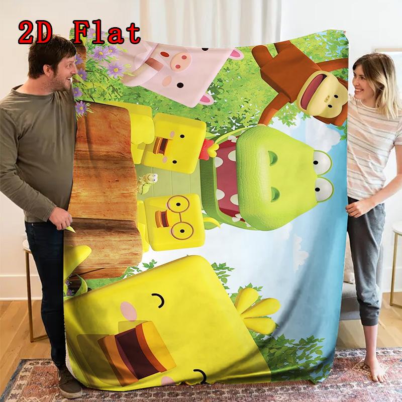 Chiro and Friends 2D Flat Pattern Flannel Blanket High quality All Seasons Warmth and Comfort Perfect for Christmas Gifts.DMT0925092