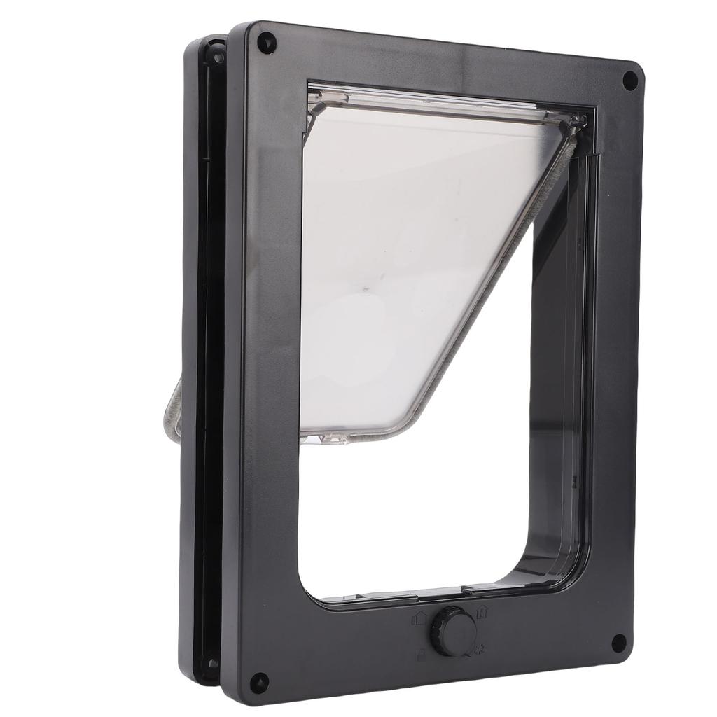 Cat Door Weatherproof Pet Door Magnetic Closure Thickened Frame Interior Exterior Use for Pets Up to 20 Lb Small (S)