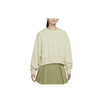 Sportswear Phoenix Fleece Solid Color Round Neck Casual Loose Sweatshirt Women Sweatshirt Green FZ6810-371