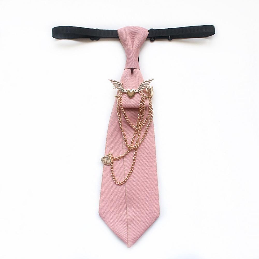 Polyester JK Collar Pin No Tie Needed Neck Ornament Fashion Chain Neck Accessory Shirt Match