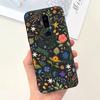 Für LG G7 ThinQ Hülle Silikon Weiche Handyhülle Girly Mode Blume Schwarz TPU Stoßfänger Für LGG7 G 7 ThinQ G710 Hülle Niedliches Muster