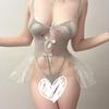 YEVIE Sexy See-Through Quick-Release Mesh Lingerie Princess Dress