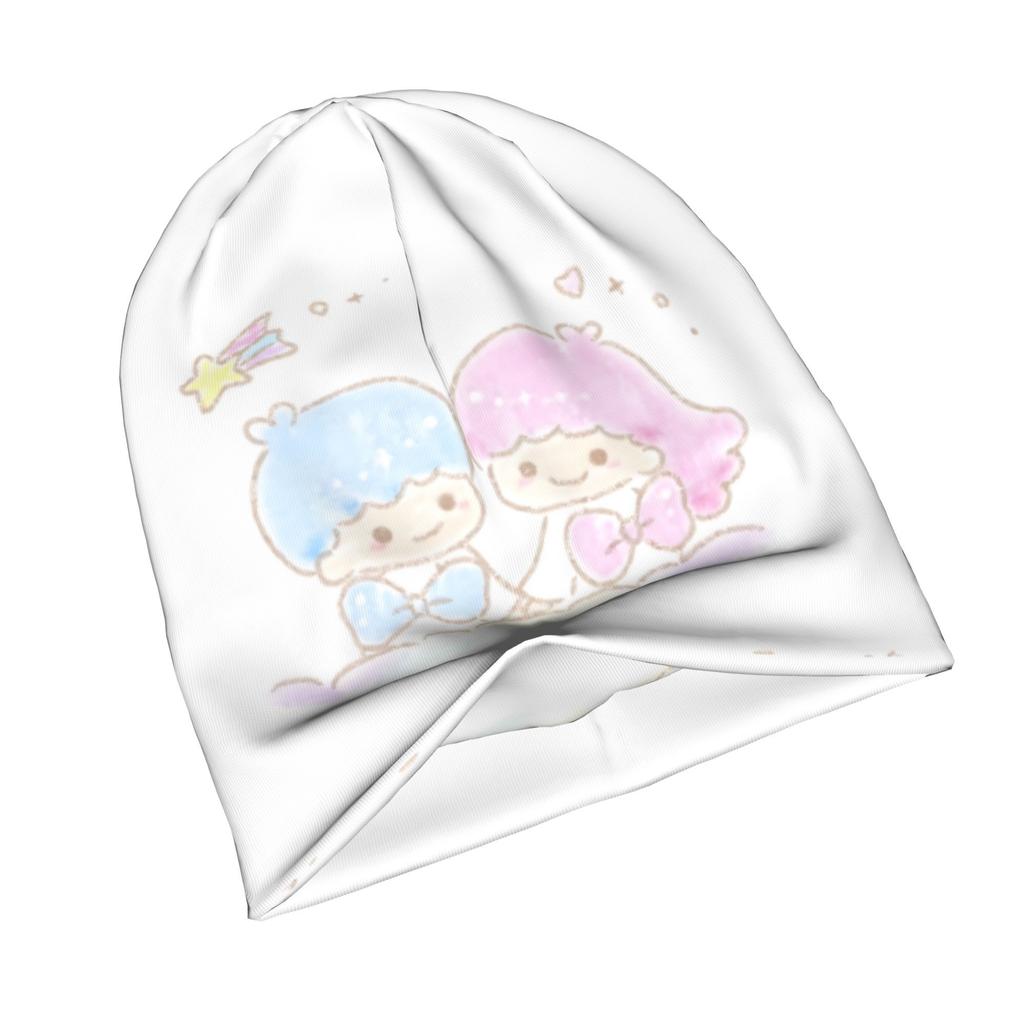 Pastel Little Twin Stars Drawing Stylish Adult Beanie for Layering with Fall Or Winter Outfits Brings Relaxed Charm To Streetwear Or Weekend Fashion S