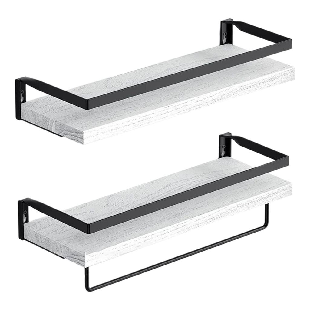 Sturdy Wall Mounted Floating Shelves Multipurpose Floating Shelves Practical Wood Wall Mounted Holder for Bathroom