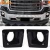 2Pc Front Fog Light Lamp Trim Cover Bezels Decor Garnish For GMC SIERRA 2014-15