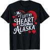 Ich habe mein Herz in Alaska gelassen Westlicher Cowboyhut Berg T-Shirt