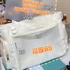 High-value messenger bag, dirt-resistant nylon cloth, transparent compartment, millet bag, shoulder bag, college style, small and fresh tote bag.