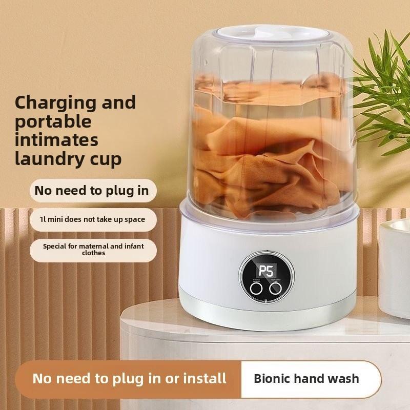 Wireless Mini Underwear Washing Machine Portable Intimates Laundry Cup Dormitory Small Smart Sock Washing Device