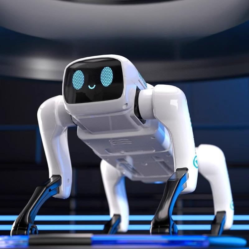 AI Intelligent Robot Dog Single Battery, Voice Command APP Programming RC Toy With LED Light Sing Dance Story Tell Kids Educational Gift