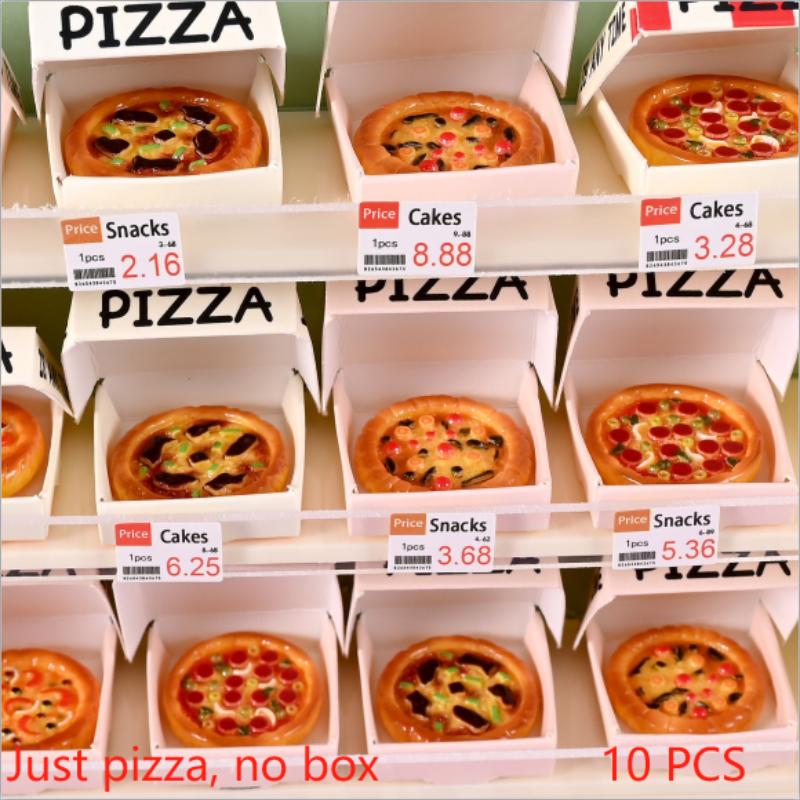 10 Pcs Cute Dollhouse Miniature Simulated Kitchen Food Toy Pizza Model Home Decor Kid Play Toy Micro Landscape Ornaments Gifts