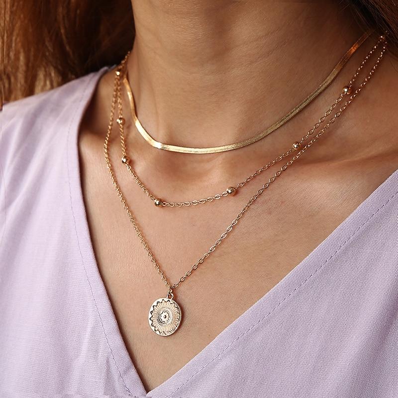 Buy Vintage Necklace On Neck Gold Chain 