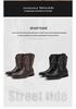 Men's Western Cowboy Boots: Retro Crocodile Pattern Embroidered Leather Knight Boots, Large Size, High Cut