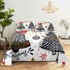 Bed Sheet Set 240x220 Christmas Tree With Pillowcase Letter Green For Single Double Beds Kids Adult 3D Bedding Texile Twin Full