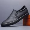 Baoda BM-021 Men's Slip-On Leather Shoes: Autumn Versatile Korean Style Casual Footwear