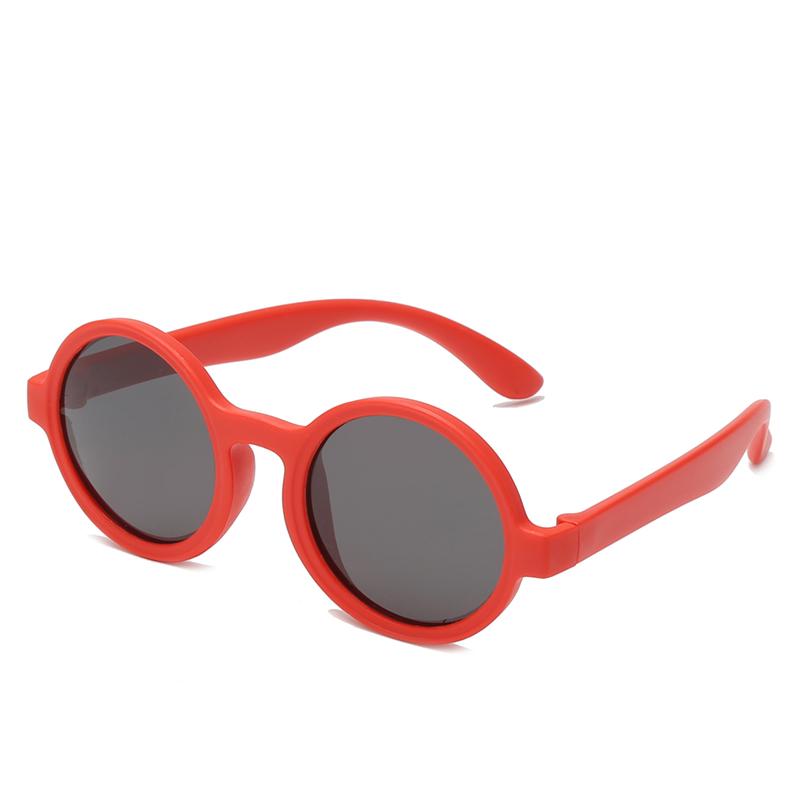 Nye Søte Runde Innfatning Barnesolbriller Babysikre Myke UV-bestandige Solbriller Trend Briller for Gutter og Jenter
