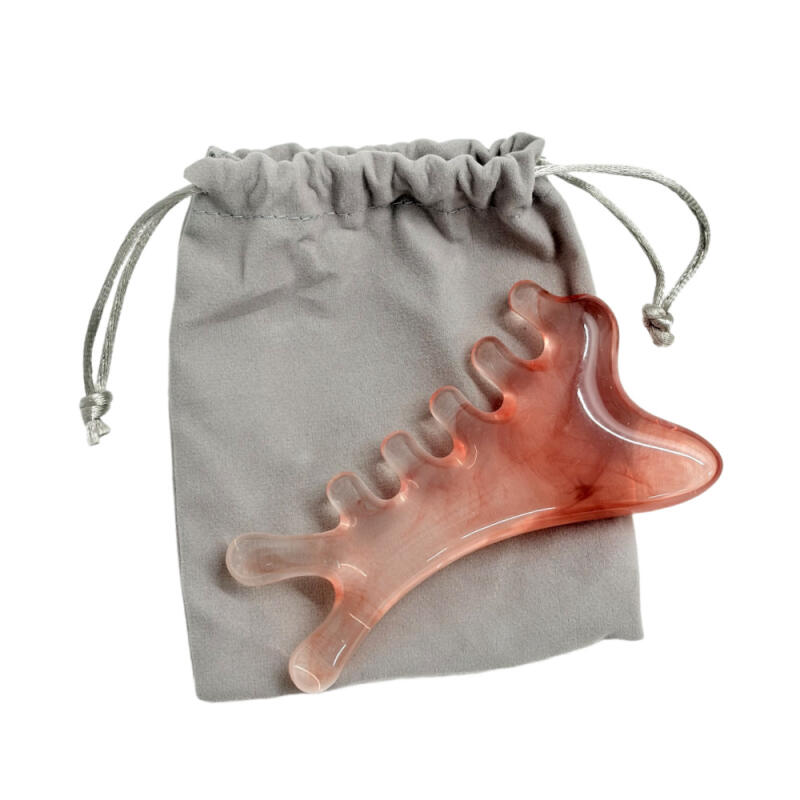 Dolphin Guasha Face Body Curved Massager with Pouch