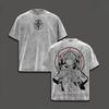 Anime Fullmetal Alchemist Edward Elric Graphic T Shirt Men Women Washed Cotton Tshirts Casual Loose Clothing Harajuku T-shirt
